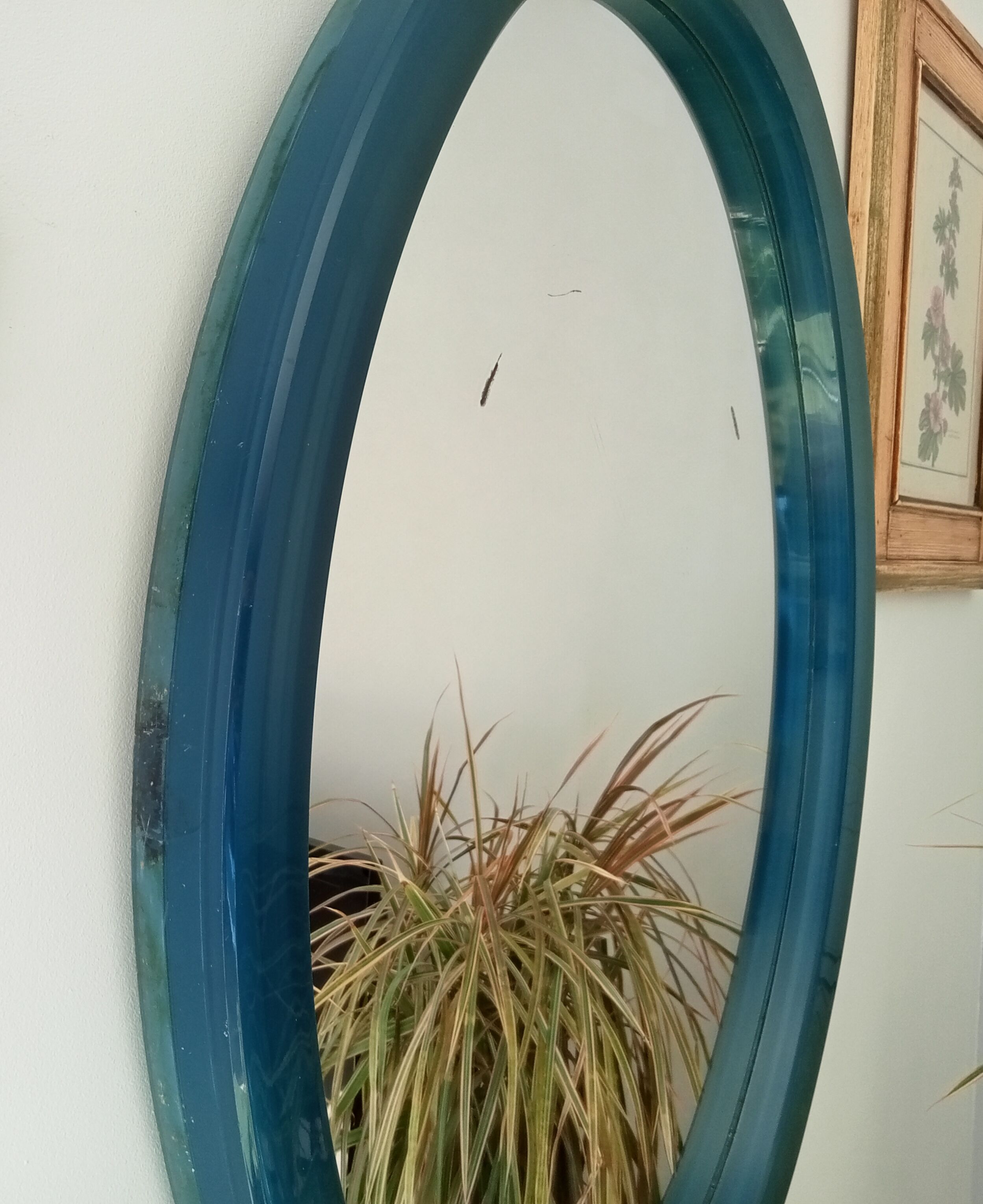 Oval mirror 70s - 78x58cm