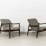 Pair of vintage armchairs GFM-64 by Edmund Homa, GFM, Poland, 1960s