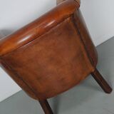Vintage Dutch Cognac Colored Leather Club Chair