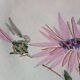 Ceramic plate with thistles by Marie-Madeleine Jolly 1950