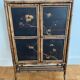 Original Victorian furniture in lacquered bamboo from the 19th century, chinoiserie