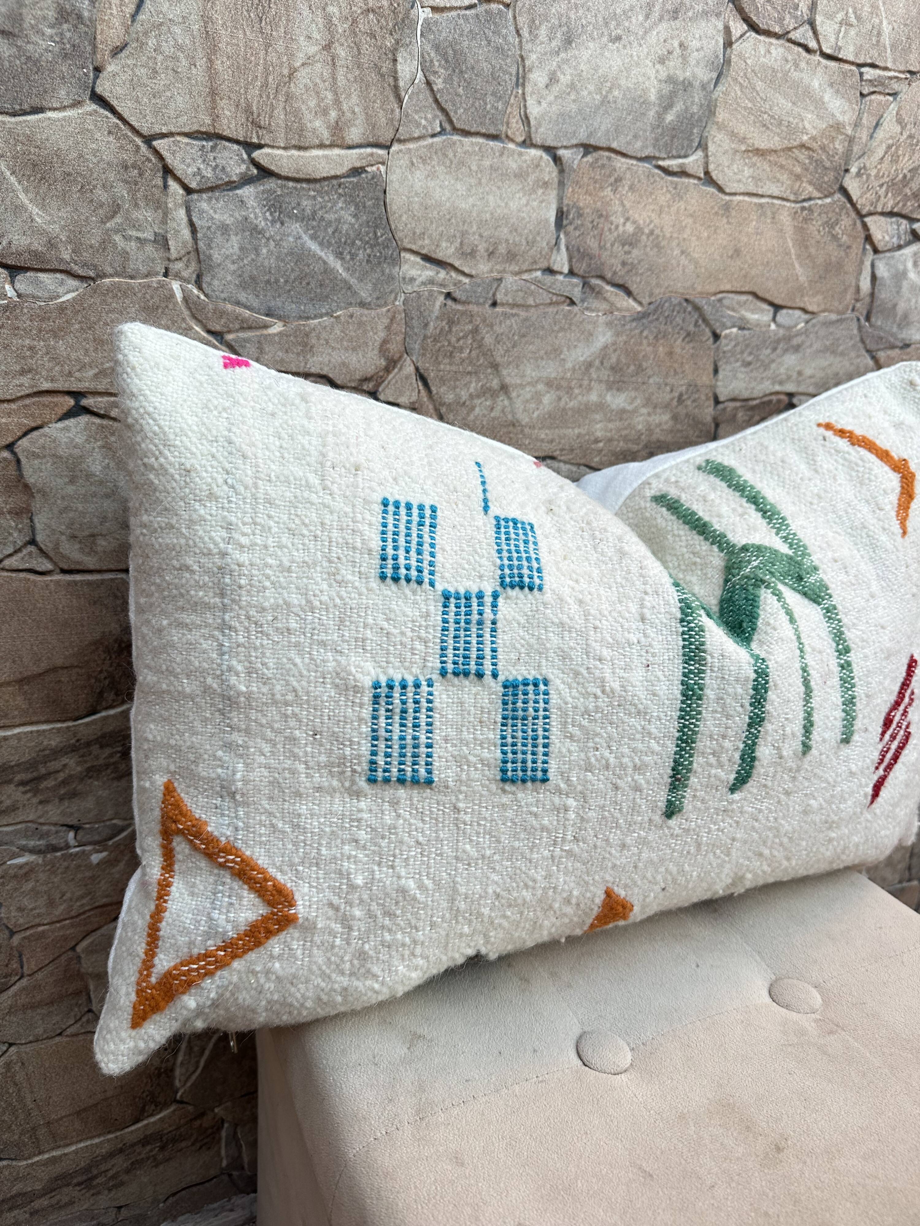 Moroccan pillowcase, Berber cushion cover, woven pillowcase