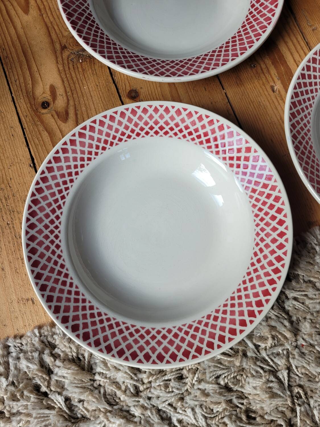 Lot n°2 Six soup plates FB85 Badonviller