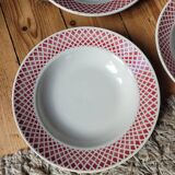 Lot n°2 Six soup plates FB85 Badonviller