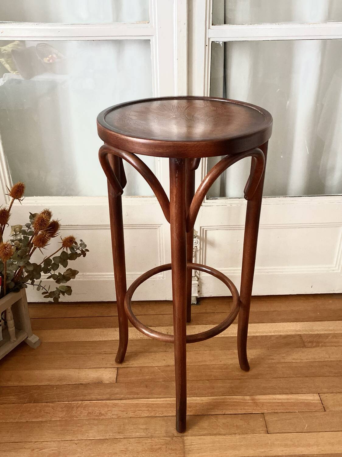 Bentwood high bar stool