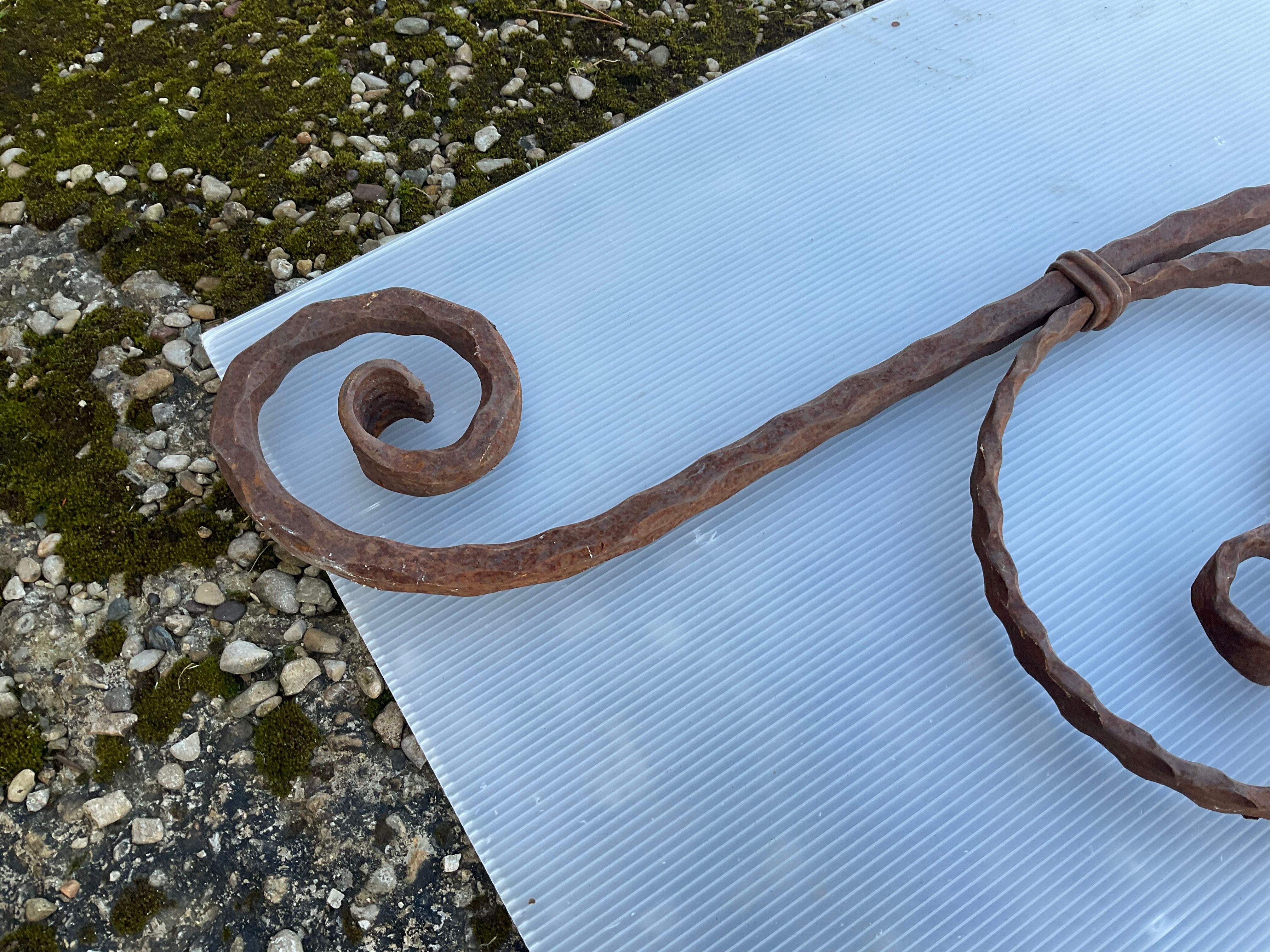 Wrought iron pediment