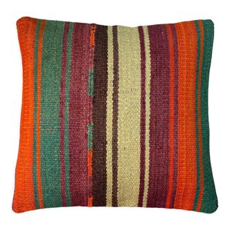 Vintage turkish Kilim cushion cover 40x40cm