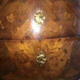 Curved dresser in Louis XV-style marquetterie