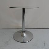 Vintage chrome round sidetable