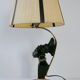 Lampe vintage bois 1950