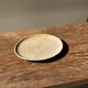 Small oval beige solid petrified wood tray or pocket emptier D24-19 -3311