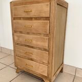 Vintage rag picker in raw wood