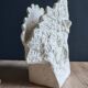 Angel Vase in White Plaster, Vintage Planter with Cherub and Flower Motif
