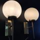 Small vintage wall lamps in opaline and golden metal