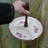 Servant 3 compartments in flowered porcelain