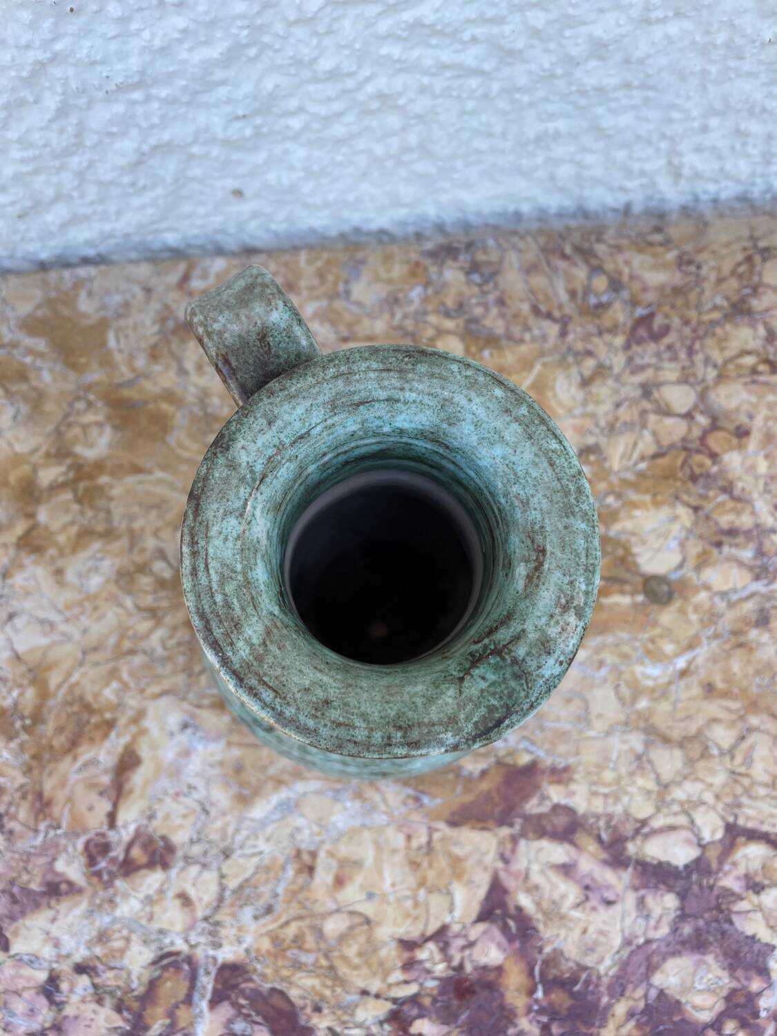 Small water green ceramic pitcher