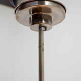 Lustre Bauhaus, fonctionnaliste en chrome et verre, 1920
