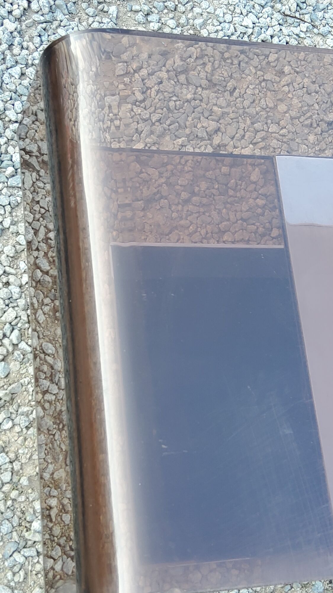 Coffee table from the 70s in chromed steel and smoked plexiglass double swivel trays