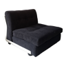 Chair in black purple corduroy pattern, Amanta model by Mario Bellini for C&B Italia, 1970