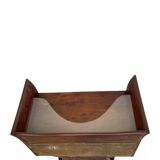 Tables de chevet italiennes Art déco en ronce de noyer, années 1950. Il ya une tablette supérieure en verre