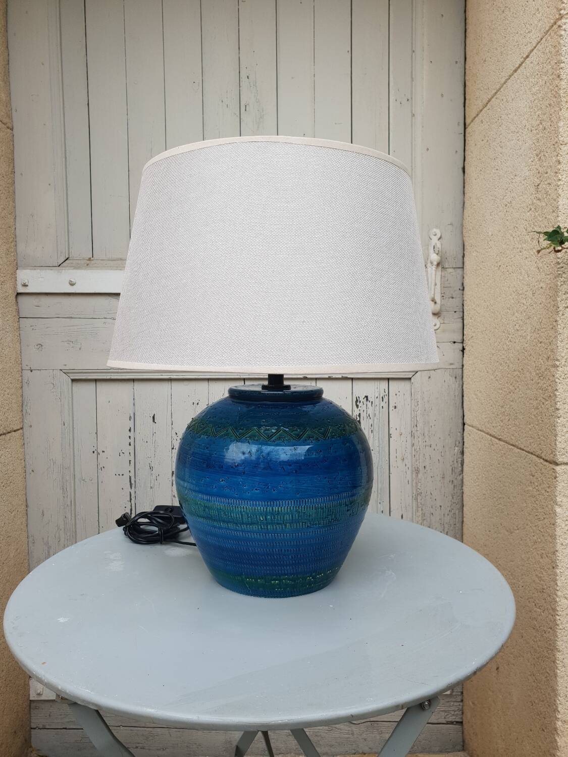 Ceramic lamp by Aldo Bondi Italy 1970