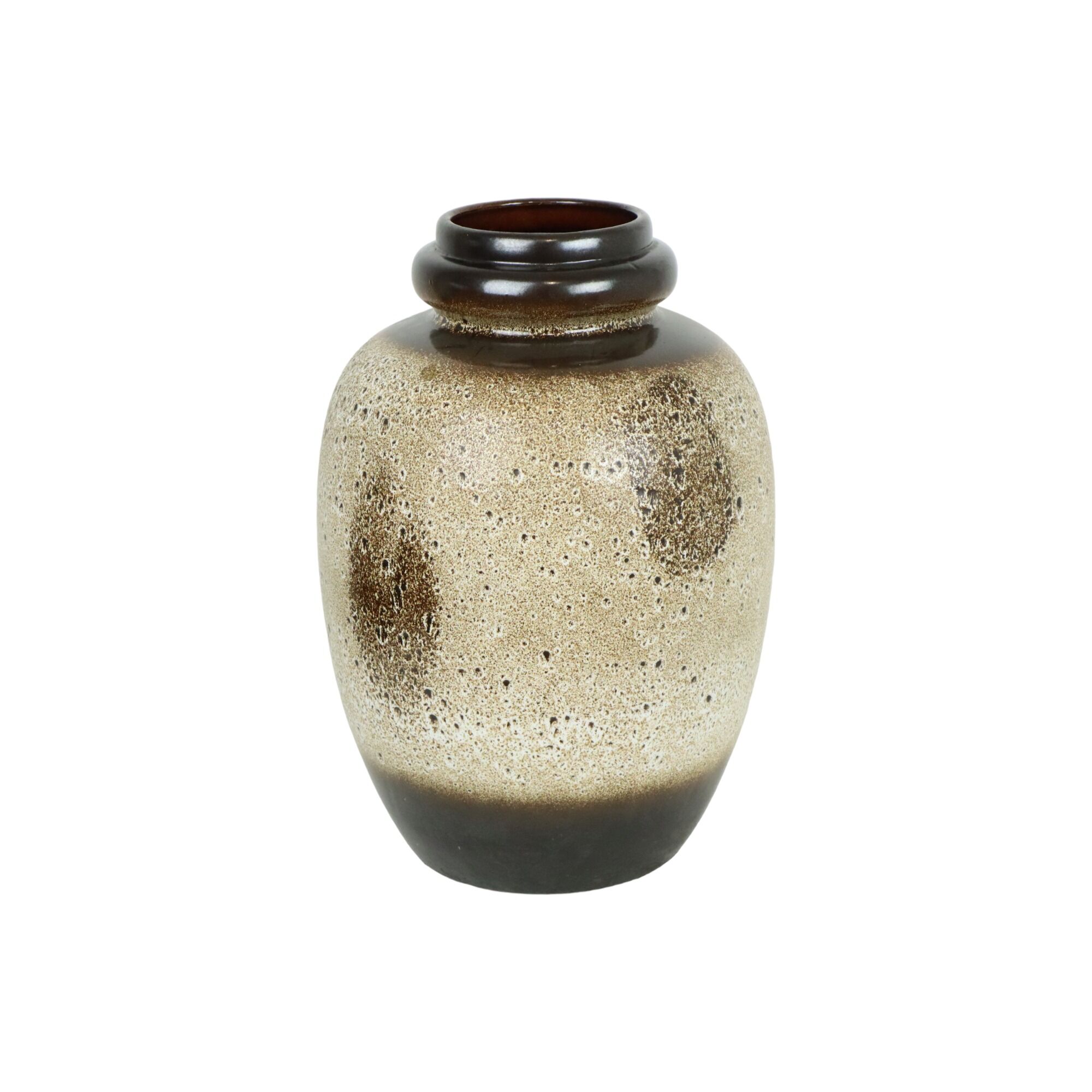 Fat Lava Vase XXL West Germany Scheurich Cream Brown 286-51