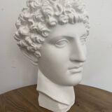 White plaster Greek head