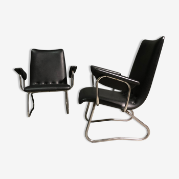 Paire de fauteuils hollandais des années 1960