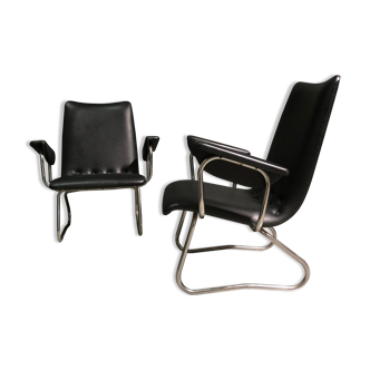 Paire de fauteuils hollandais des années 1960