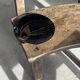 Pair of vintage black glass shell dishes D32 and D26
