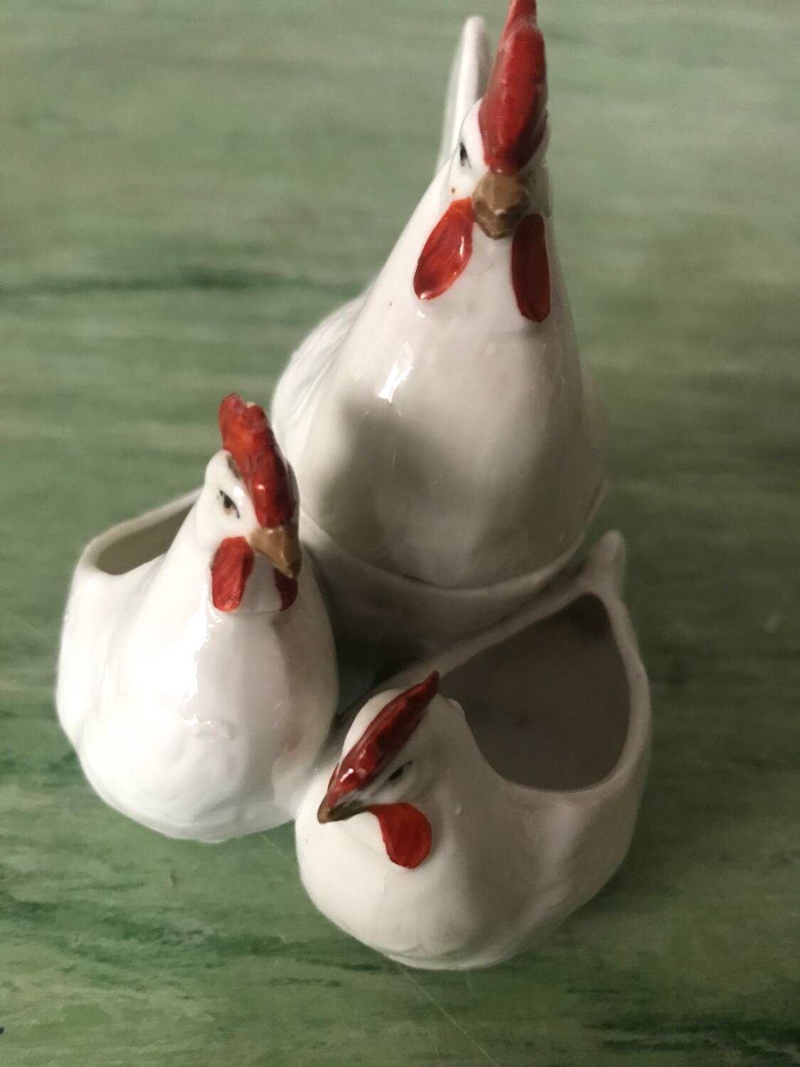 Roosters mustard salt and pepper shakers