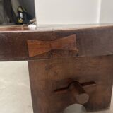 Brutalist solid wood coffee table from the 60s