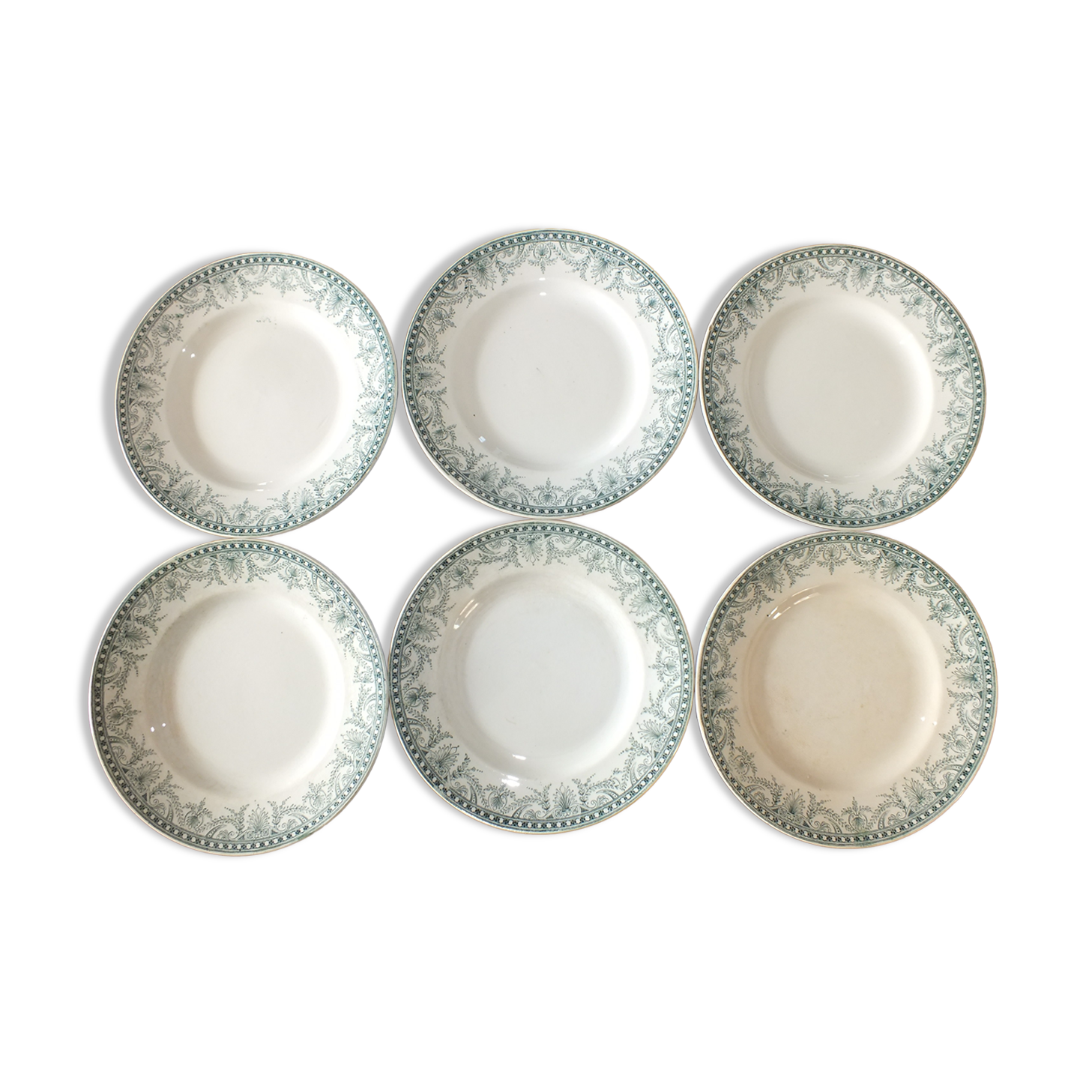 6 Flat plates in Iron Earth Moulin des Loups model Wilbur Lot 4
