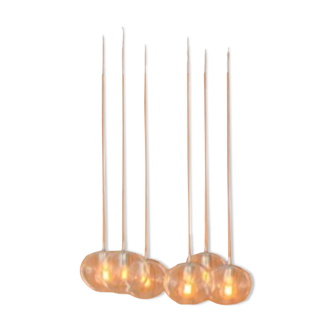 Luminaire suspension en verre - Années 70s