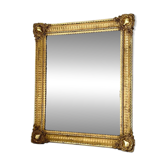 19th-century gilded antique mirror restoration