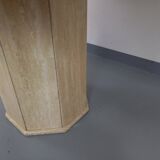 Vintage octagonal travertine dining table from the 70s 80s