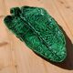 Plat en barbotine feuille