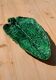 Plat en barbotine feuille
