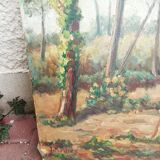 Tableau paysage landais 1960