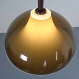 Ceiling lamp in brown and white plastic from Stilux Milano, 1960s