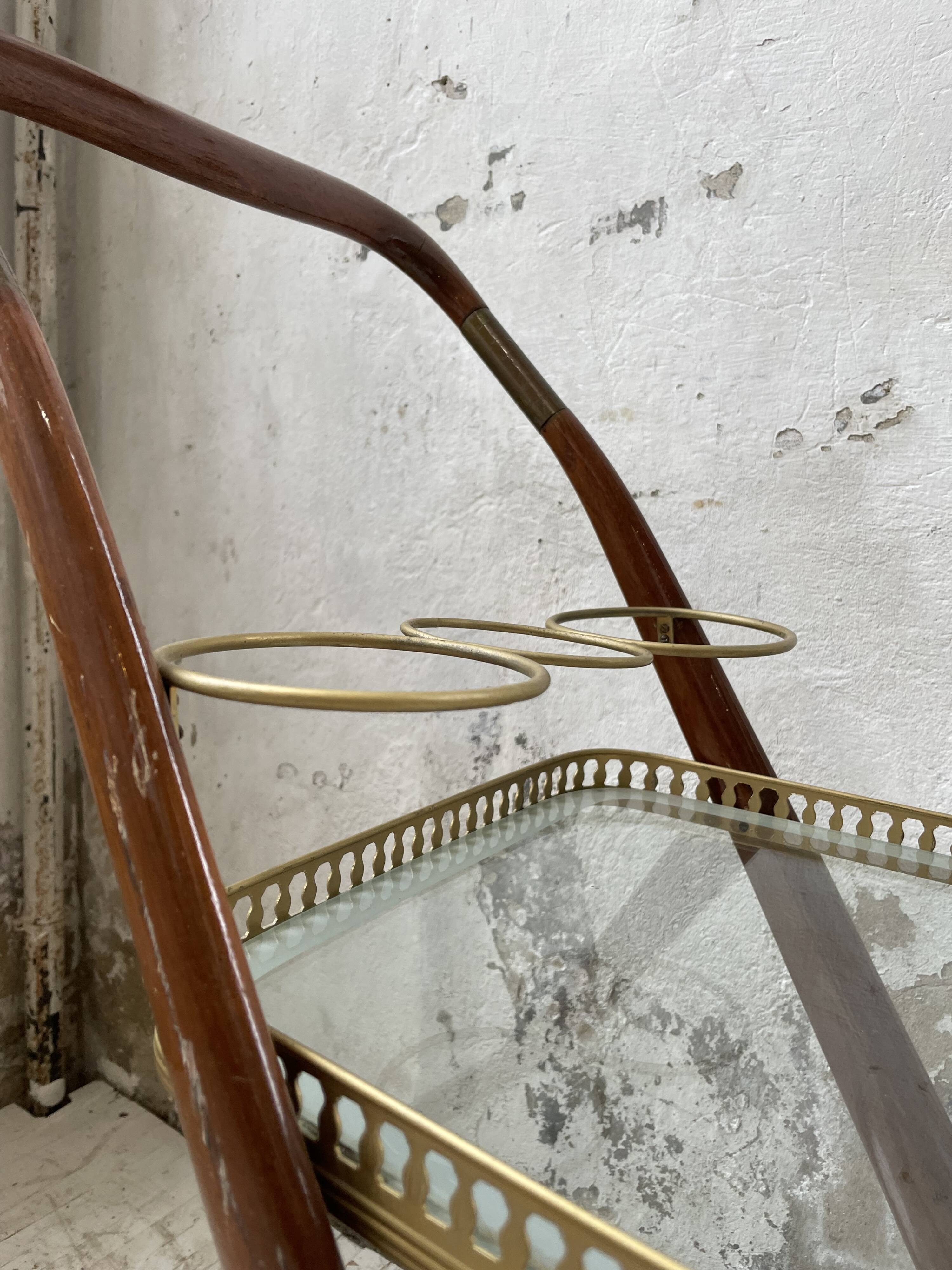 Italian Cesare Lacca style trolley, 1950s