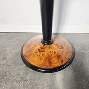 Side table in walnut and ebony wood in Art Deco style