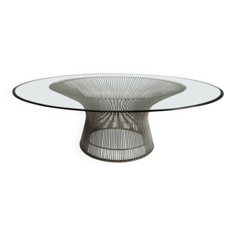 Coffee Table in Steel and Glass from Warren Platner, 1962