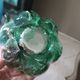 Paire de bougeoirs vintage en verre