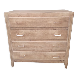 Raw wood chest of drawers