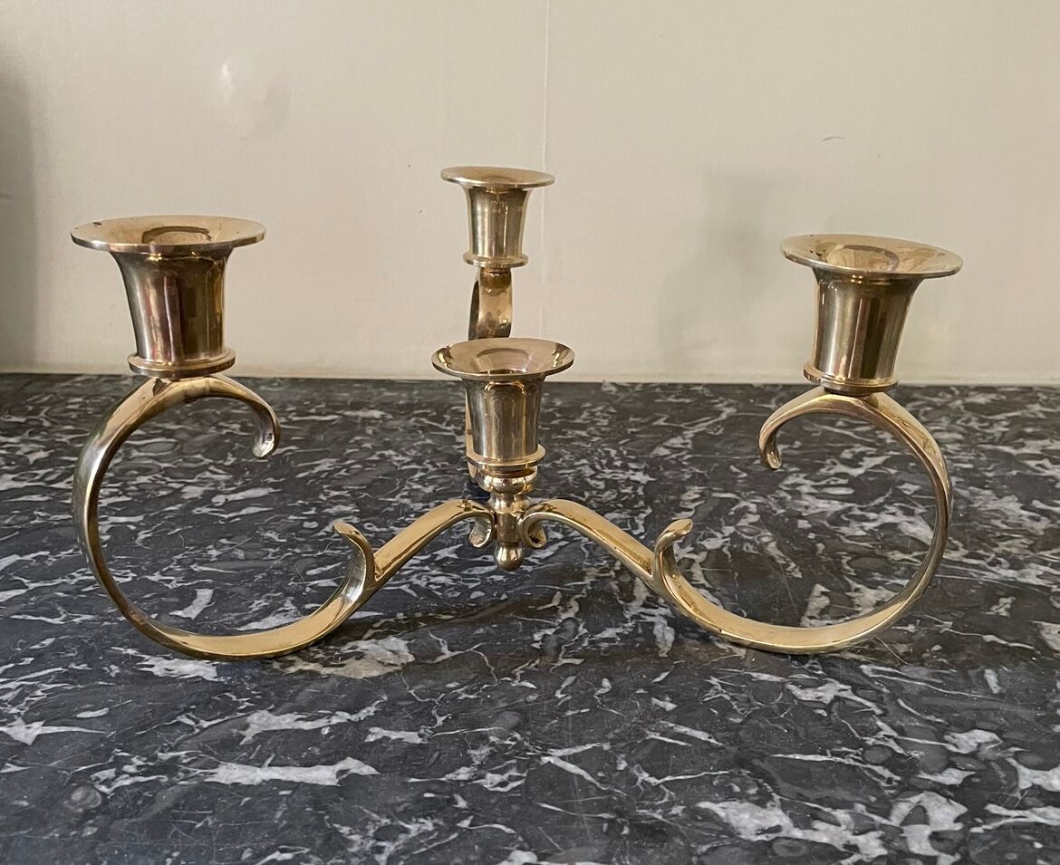 Gilded brass chandelier