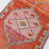 3x11 Red & Pink Super Soft Vintage Runner Rug, 98x335Cm