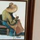 Original Swedish Oil on canvas “Basket-Making Woman” Signed & Framed 27×33cm