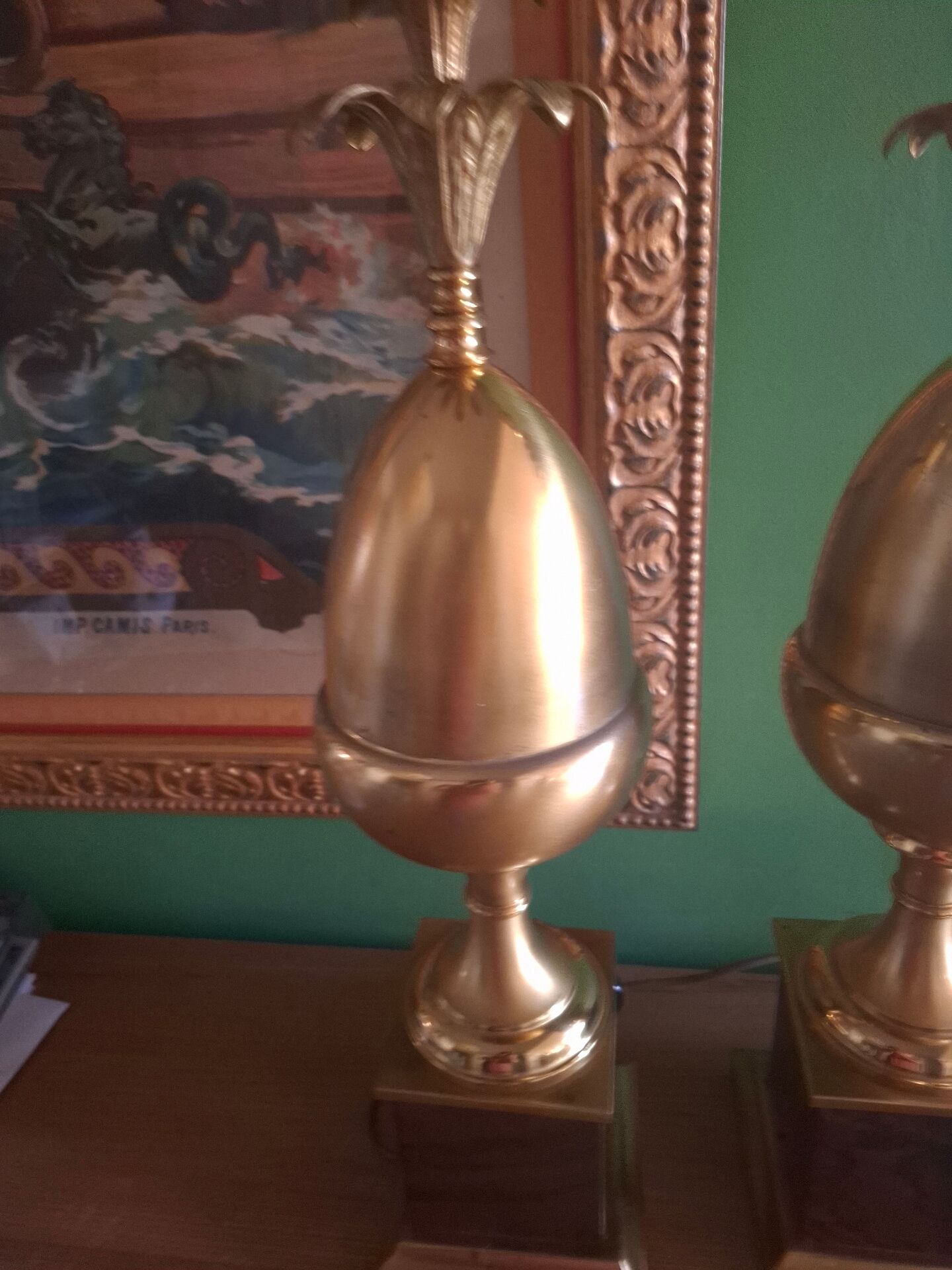 Lampe ananas Hollywood regency