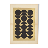 Collage on old paper • Suspension points • signed Eawy